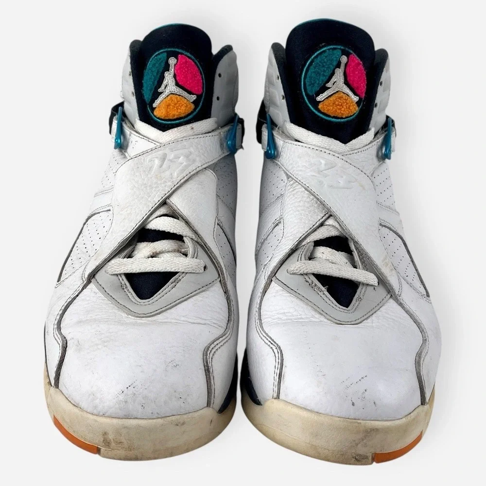 Air Jordan Retro South Beach Sz 12‎ 305381-113 White Pink Teal Basketball Shoes